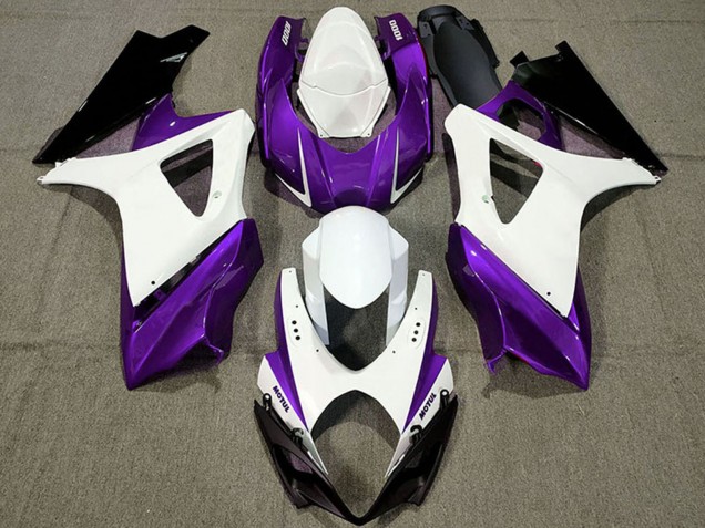 Carenados Moto Suzuki GSXR 1000 2007-2008 - Blanco Púrpura Negro