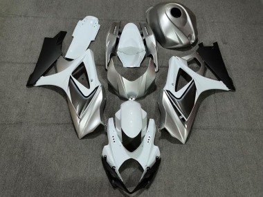 Carenados Moto Suzuki GSXR 1000 2007-2008 - Blanco Plata Negro