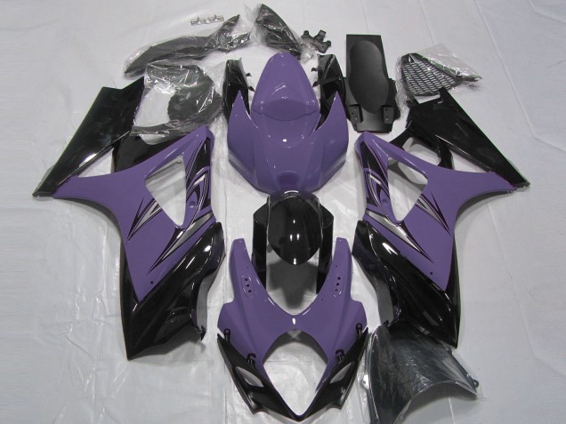 Carenados Moto Suzuki GSXR 1000 2007-2008 - Púrpura Oscuro Negro Brillante