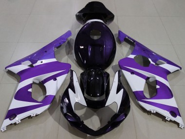 Carenados Moto Suzuki GSXR 1000 2000-2002 - Púrpura Blanco Negro