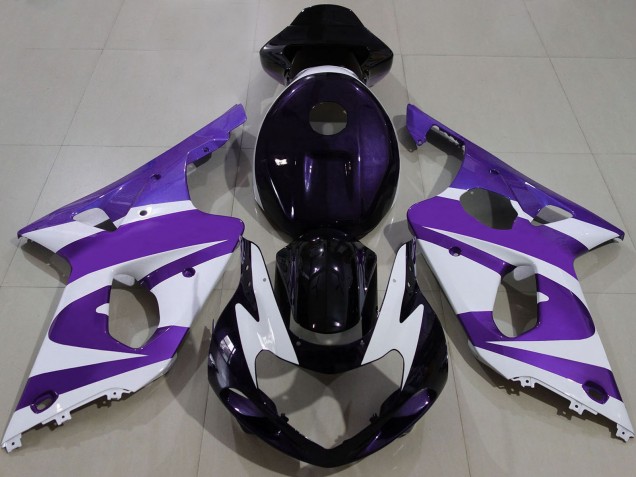 Carenados Moto Suzuki GSXR 1000 2000-2002 - Púrpura Blanco Negro