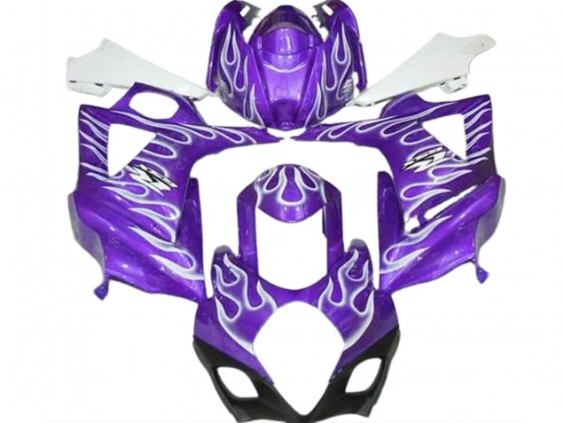 Carenados Moto Suzuki GSXR 1000 2007-2008 - Púrpura Blanco Llama