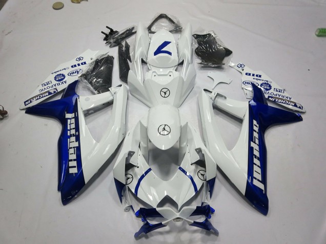 Carenados Moto Suzuki GSXR 600 / GSXR 750 2008-2010 - Blanco Azul Jordan