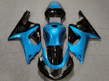 Carenados Moto Suzuki GSXR 600 / GSXR 750 2001-2003 - Azul Claro Negro Brillante