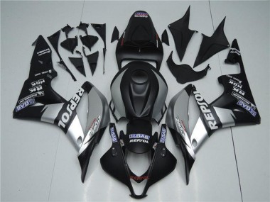 Carenados Moto Honda CBR600RR 2007-2008 - Negro Mate Plata Gris Repsol