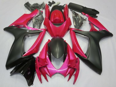 Carenados Moto Suzuki GSXR 600 / GSXR 750 2006-2007 - Rosa Negro Mate