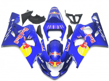 Carenados Moto Suzuki GSXR 600 / GSXR 750 2004-2005 - Azul Amarillo Rojo Bull Estilo