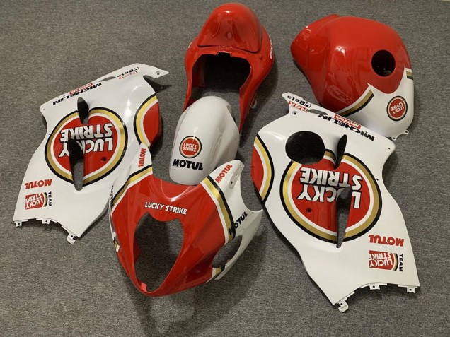 Carenados Moto Suzuki GSXR 1300 1996-2007 - Blanco Rojo Lucky Strike