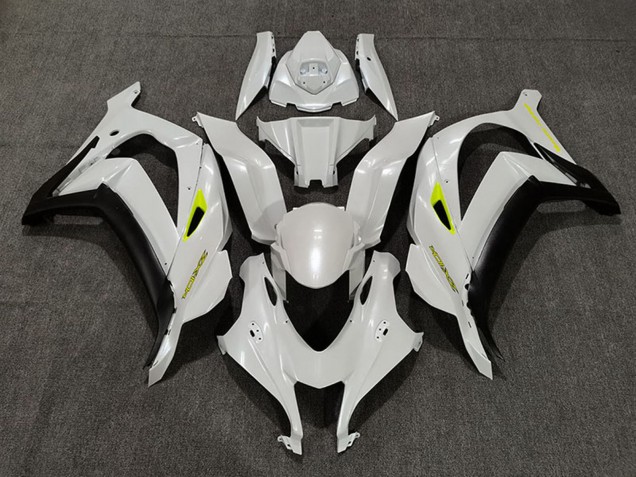 Carenados Moto Kawasaki ZX10R 2016-2020 - Blanco Perla Amarillo Negro Mate