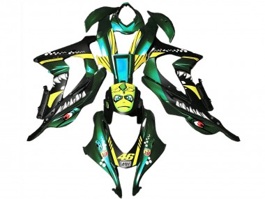 Carenados Moto Kawasaki ZX10R 2016-2020 - Verde Bosque Amarillo Tiburón 46