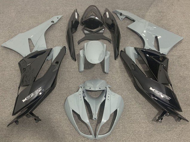 Carenados Moto Kawasaki ZX6R 2009-2012 - Gris Negro Brillante