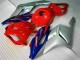 Carenados Moto Honda CBR1000RR 2004-2005 - Plata Rojo Azul Negro Raya