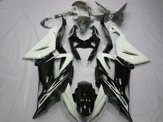 Carenados Moto Kawasaki ZX6R 2013-2018 - Blanco Negro Brillante