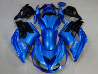 Carenados Moto Kawasaki ZX14R ZZR1400 2012-2024 - Azul Negro