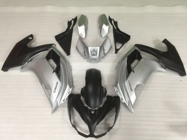 Carenados Moto Kawasaki Ninja 650R 2009-2011 - Plata Negro Mate