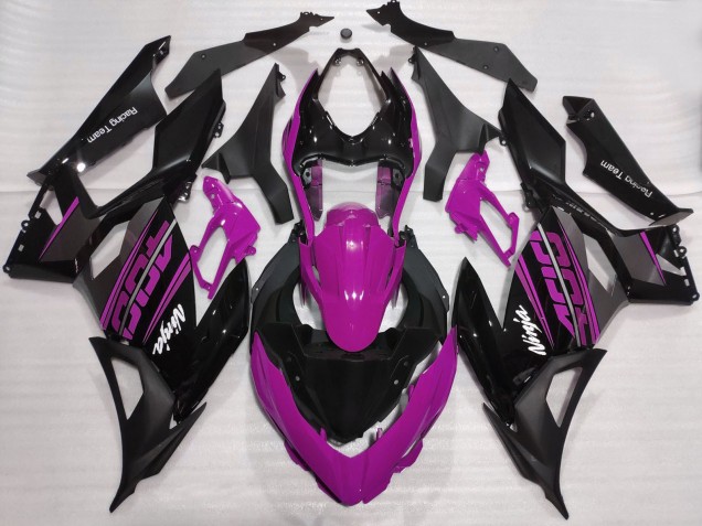Carenados Moto Kawasaki Ninja 400 2018-2024 - Púrpura Negro Brillante Negro Mate OEM Estilo