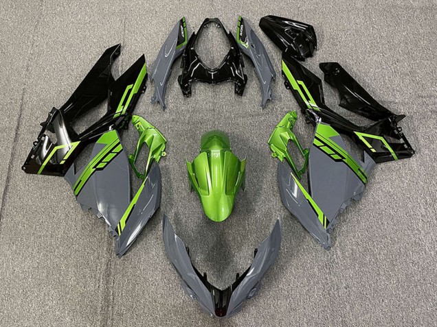 Carenados Moto Kawasaki Ninja 400 2018-2024 - Verde Nardo Gris Negro Brillante