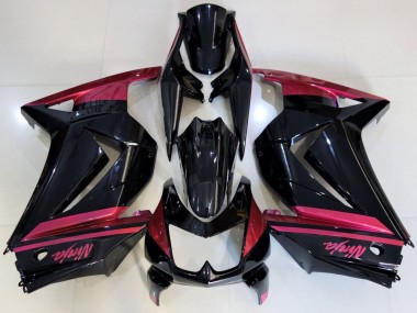 Carenados Moto Kawasaki Ninja 250 2008-2012 - Negro Brillante Rojo