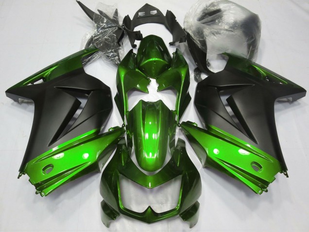 Carenados Moto Kawasaki Ninja 250 2008-2012 - Verde Negro Mate