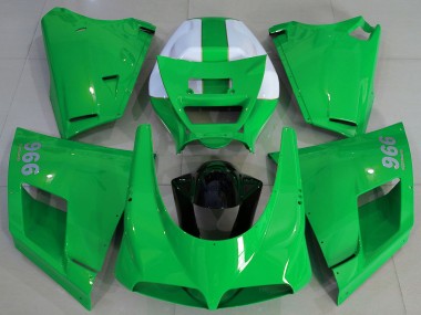Carenados Moto Ducati 996 1993-2005 - Verde Brillante Blanco
