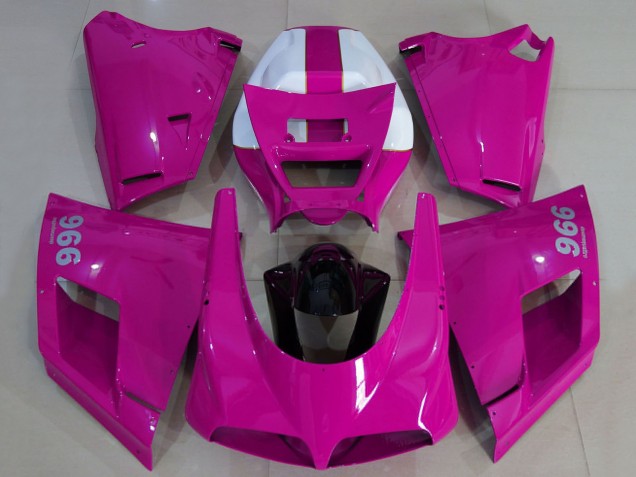 Carenados Moto Ducati 996 1993-2005 - Rosa Brillante Blanco Negro