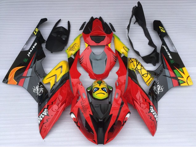 Carenados Moto BMW S1000RR 2015-2016 - Amarillo Rojo Negro Tiburón