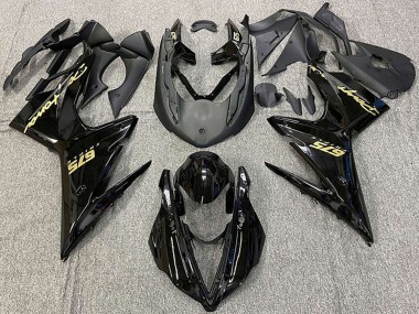 Carenados Moto Triumph Daytona 675 2013-2016 - Negro Brillante Oro Calcomanías