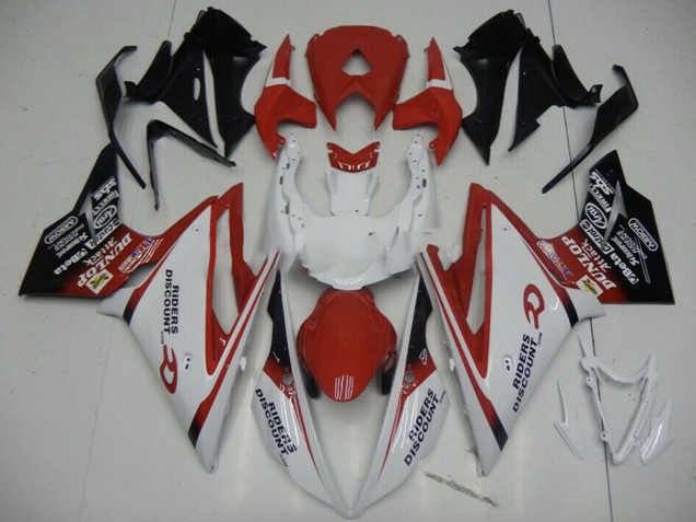 Carenado Moto Triumph Daytona 675 2013-2016 - Blanco Rojo Negro Brillante