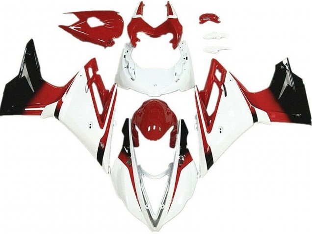 Carenados Moto Triumph Daytona 675 2013-2016 - Blanco Rojo Negro Brillante