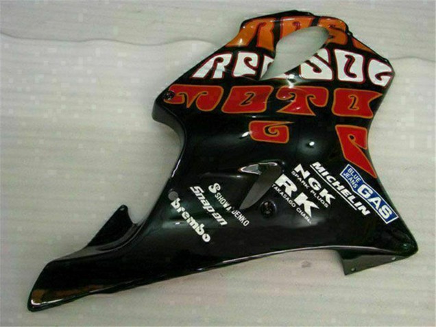 Carenados Moto Honda CBR600 F4i 2001-2003 - Amarillo Naranja Negro Brillante Rossi 46