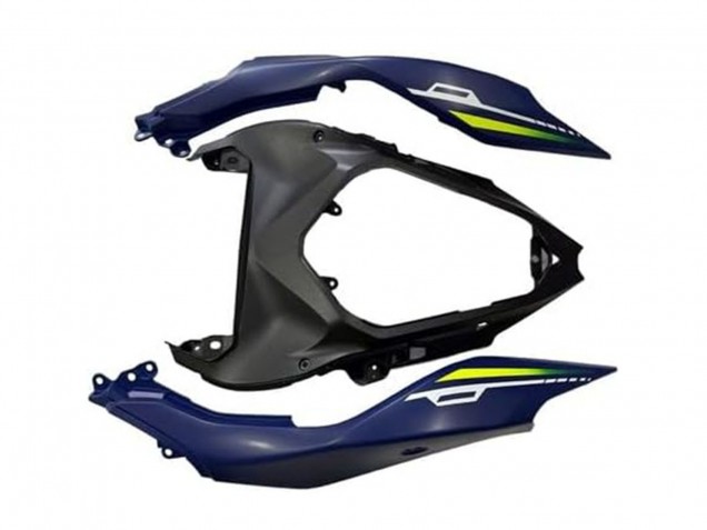 Carenados Moto Kawasaki Ninja 500 EX500R 2024-2025 - Azul Blanco Amarillo Plata Negro