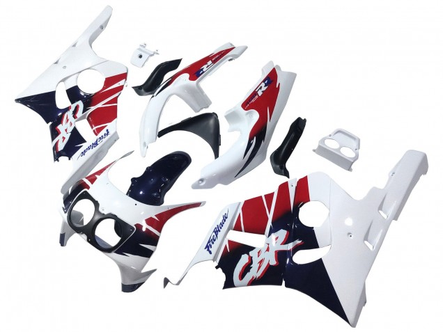 Carenados Moto Honda CBR400RR NC29 1990-1999 - Blanco Rojo Azul Oscuro Fireblade