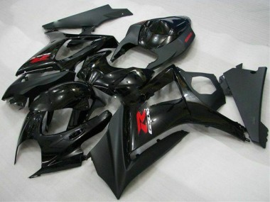 Carenados Moto Suzuki GSXR 1000 2007-2008 - Negro Brillante Negro Mate Rojo