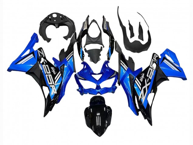 Carenados Moto Kawasaki ZX25R ZX-25R 2019-2025 - Azul Blanco Negro Mate