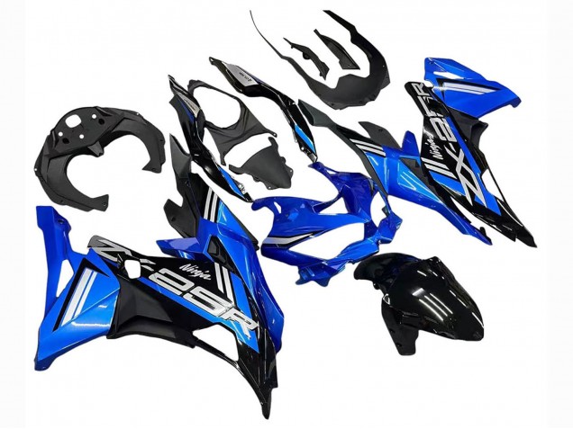 Carenados Moto Kawasaki ZX25R ZX-25R 2019-2025 - Azul Blanco Negro Mate