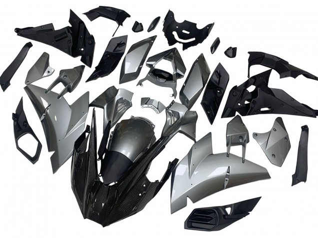 Carenados Moto Kawasaki Ninja H2 2015-2022 - Plata Negro FibraCarbono