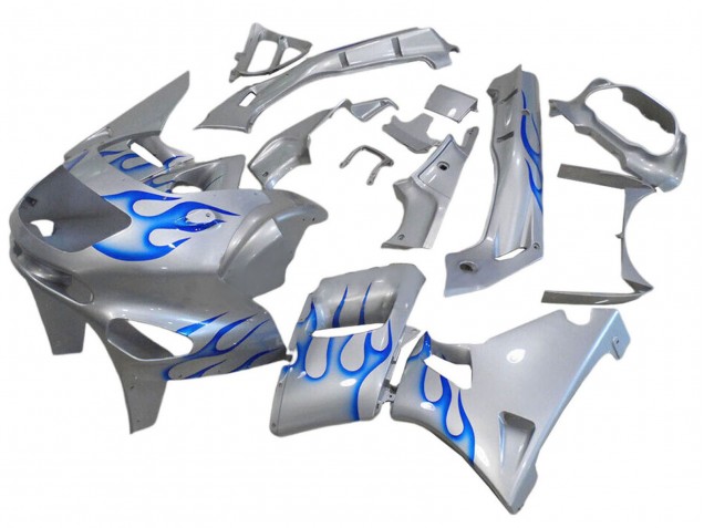 Carenados Moto Kawasaki ZZR600 1998-2003 - Blanco Azul Llama