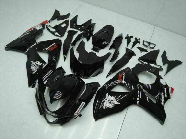 Carenados Moto Suzuki GSXR 1000 2009-2016 - Negro Brillante Rojo Faro Motul