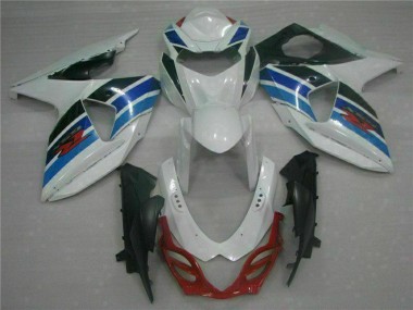 Completo Carenados Moto Suzuki GSXR 1000 2009-2016 - Blanco Azul Negro