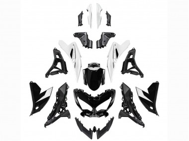 Carenados Moto Kawasaki Versys 650 2022-2025 - Negro Brillante Blanco