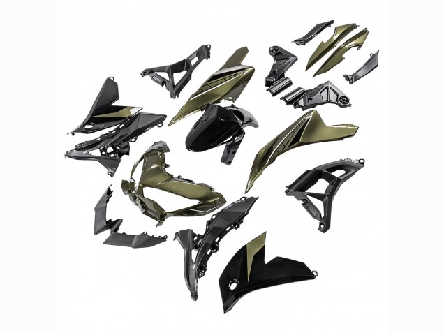Carenados Moto Kawasaki Versys 650 2022-2025 - Verde Oscuro Negro