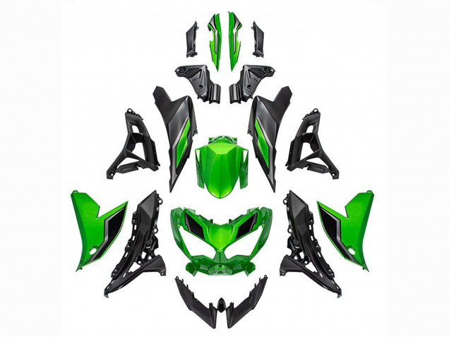 Carenados Moto Kawasaki Versys 650 2022-2025 - Verde Negro Brillante