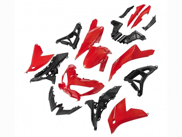 Carenados Moto Kawasaki Versys 650 2022-2025 - Rojo Negro