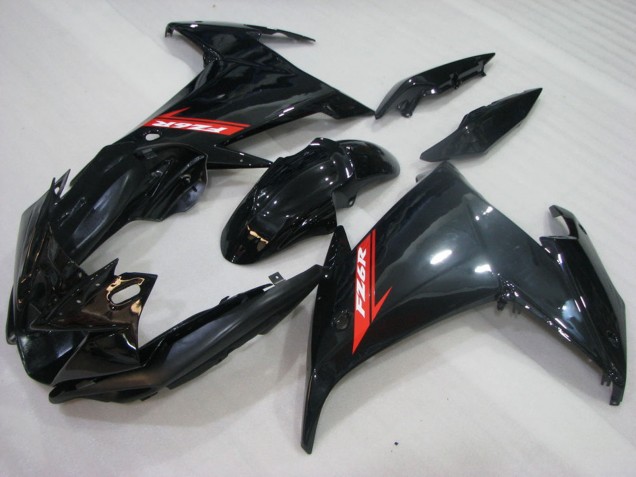 Carenados Moto Yamaha FZ6R 2009-2015 - Negro Brillante Rojo