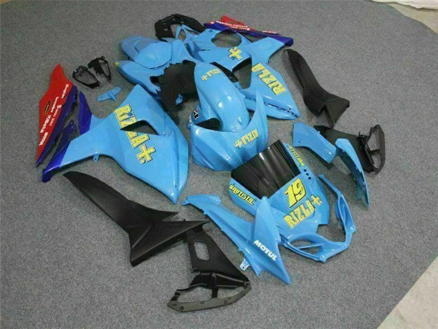 Carenados Moto Suzuki GSXR 1000 2009-2016 - Azul Amarillo Rizla 19 Rojo