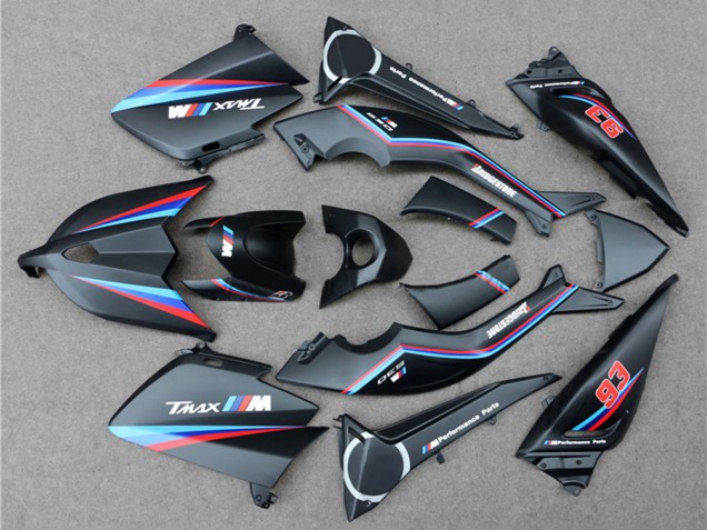 Carenados Moto Yamaha TMAX530 2012-2014 - Negro Mate Rojo Azul 93