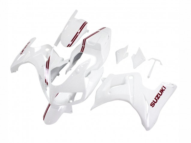Carenados Moto Suzuki SV650 2003-2013 - Blanco Rojo Oscuro Línea