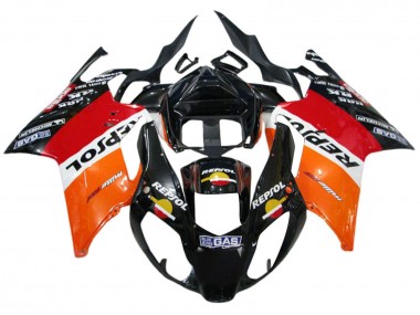 Carenados Moto Aprilia RSV1000 2003-2006 - Naranja Blanco Rojo Negro Repsol