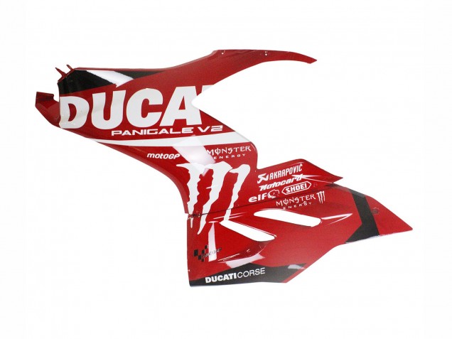 Carenados Moto Ducati Panigale V2 2020-2024 - Rojo Negro Brillante Monstruo Corse