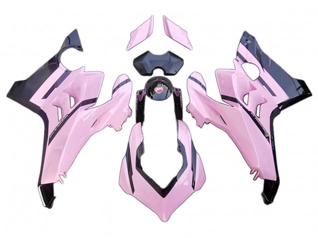 Carenados Moto Ducati Panigale V4 V4S 2020-2021 - Rosa Negro Brillante